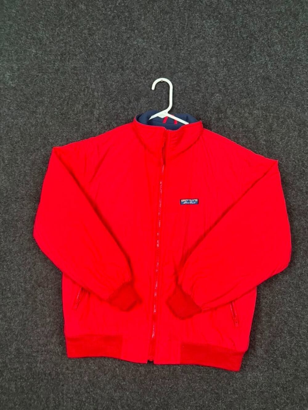Vintage Eddie Bauer red fleece lined full zip jacket women large